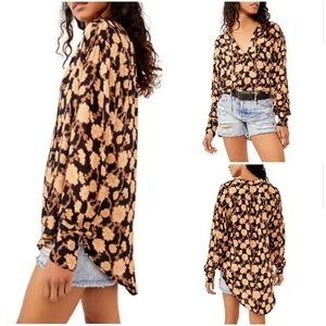 Free People Mia Floral Tunic Top